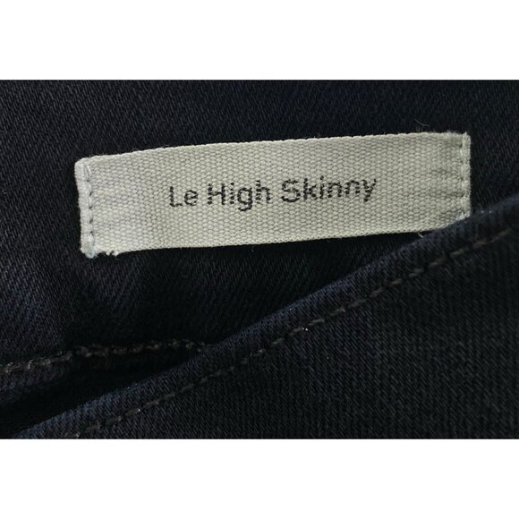 FRAME Women Le High Skinny Film Noir Stretch Denim Stretch Sz 27 Black 7-19 - Picture 8 of 15